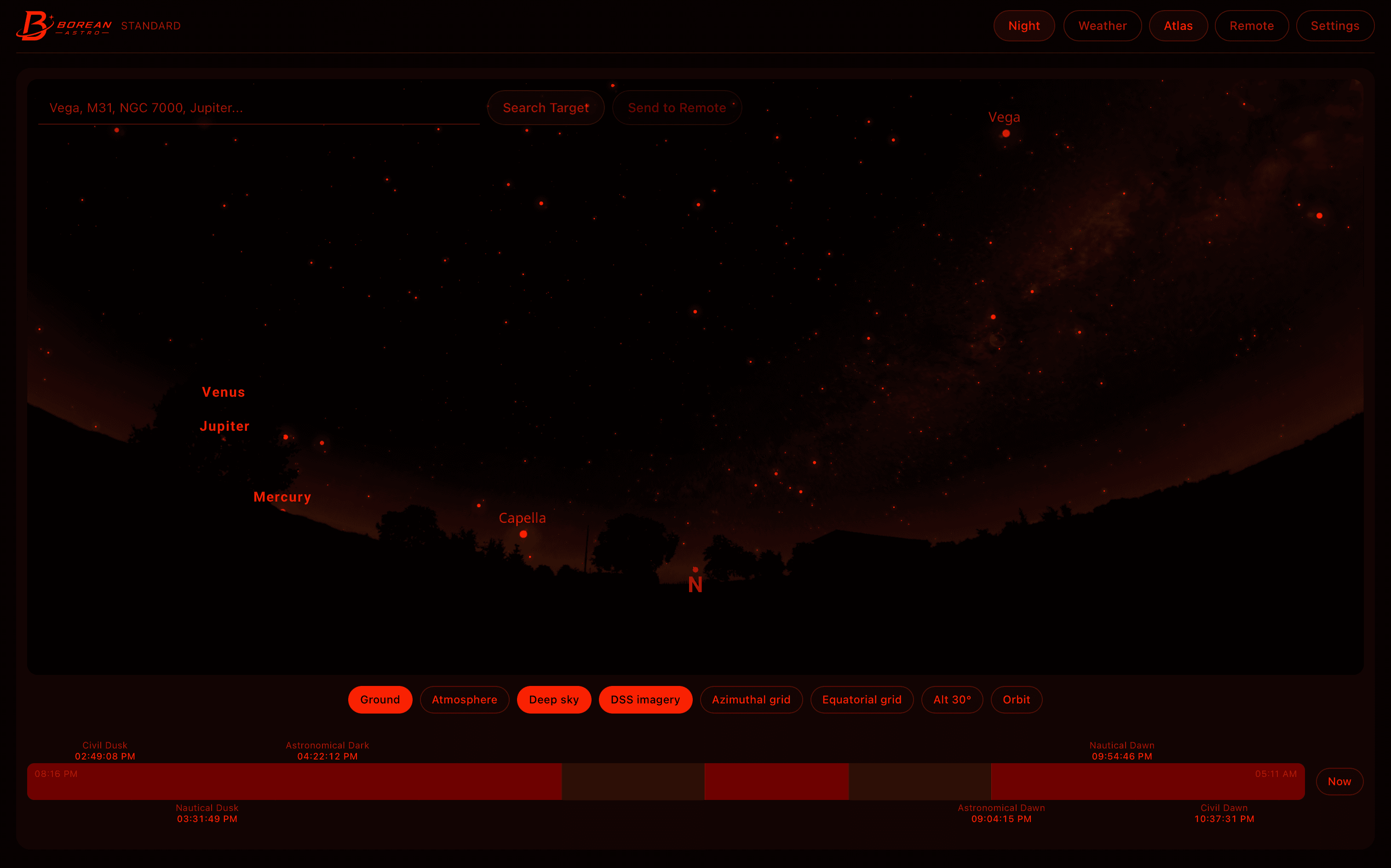 Atlas in red night-vision mode